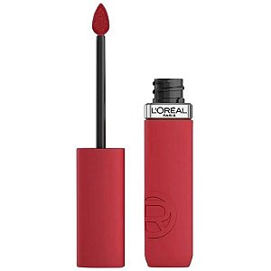 Batom Líquido L'Oréal Laque Resistence 410 Rouge Poppy - 4mL