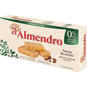 Turrón Macio Sem Açúcar El Almendro - 200g