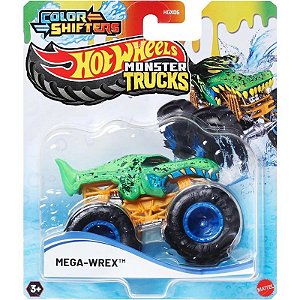 Caminhão Autito Mega-Wrex Hot Wheels Color Shifters Monster Trucks Mattel - JDV85