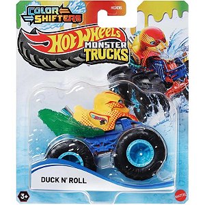 Caminhão Duck N' Roll Hot Wheels Color Shifters Monster Trucks Mattel - JDV92