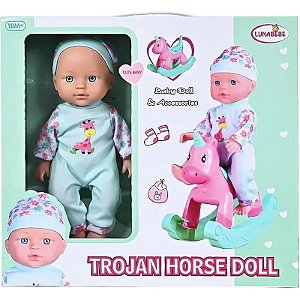Boneca Cute Baby Cavalo de Troia Lunabebe - 836-46-B137079