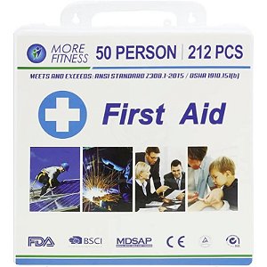 Kit de Primeiros Socorros More Fitness 212 Peças - 50 Pessoas
