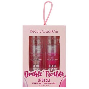 Kit de Óleo Labial Beauty Creations Double Trouble (2 Cores de 4.5mL)