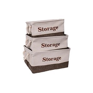 Cesta de Tecido YLY004 3 Peças 16x22x31cm · 19x26x36cm · 20x30x39cm
