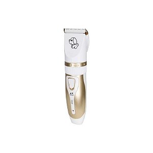 Aparador de Pelos Onida ON-P2 - para Cachorro - Recarregável - Branco e Dourado