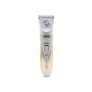 Kit Aparador de Cabelo Onida ON-P2 Bivolt para Animais de Estimação - Branco/Dourado