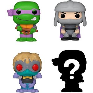 Bonecos Turtles - Funko Bitty POP! Mistério Pop Dentro Kit com 4 peças