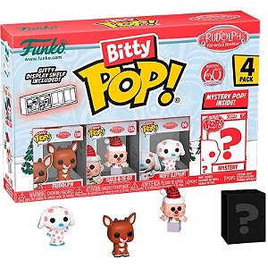 Boneco Rudolph - Rudolph 60 Anos - Funko POP! Pacote com 4 Peças