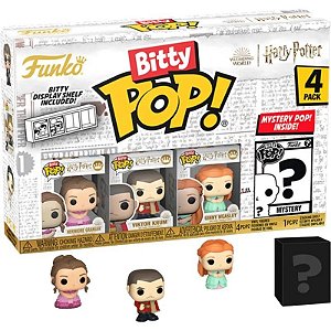 Bonecos Hermione Granger/Viktor Krum/Ginny Weasley - Harry Potter - Funko Bitty Pop! Pacote com 4 peças