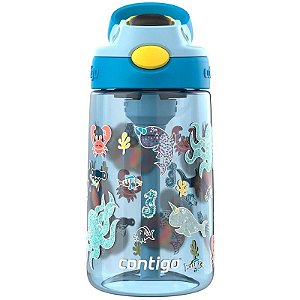 Garrafa Contigo Aubrey Kids 414 mL - Azul Aquático