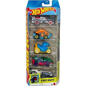 Hot Wheels Autos Street Beasts Mattel - JBJ90 (5 unidades)