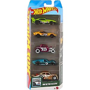 Jogo de Carrinhos Hot Wheels Retro Racers Mattel - JBJ86 (5 unidades)