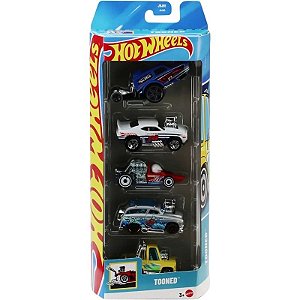 Kit de Carrinhos Hot Wheels Tooned Mattel - JBJ85 (5 unidades)