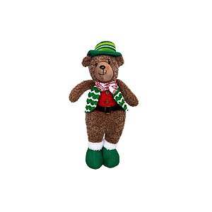 Boneca de Natal Urso com Chapéu 50 CM Verde