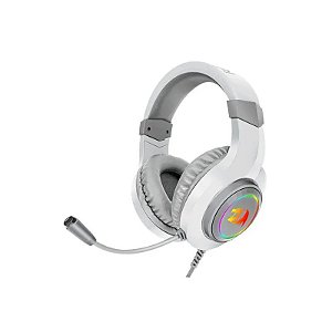 Fone de Ouvido Gamer Redragon H260W-RGB Hylas/ Drivers 50MM/ P2/ USB/ Adaptador 3.5MM -Branco