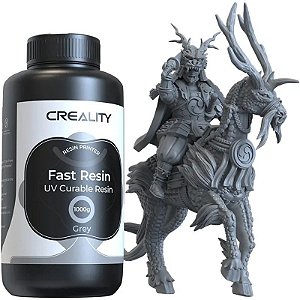 Resina Curável para impressora 3D Creality Fast 1000g - Cinza
