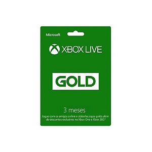 Assinatura Xbox Live Gold 3 Meses
