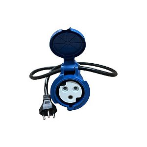 Carregador Portátil Elétrico para Carro Adaptador BR 20A 250V Azul