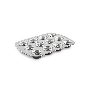 Forma Assadeira Antiaderente Cuisinart AMB-12MBNT Classic Mini Bolo Bundt 12 Xícaras