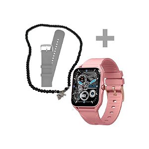 Relógio G-Tide Q1 com Bluetooth - Rosa + Pulseira