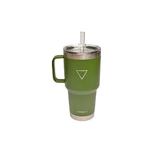 Copo Térmico Hydrate Beer Mug - 887ML - com Canudo - Verde Militar