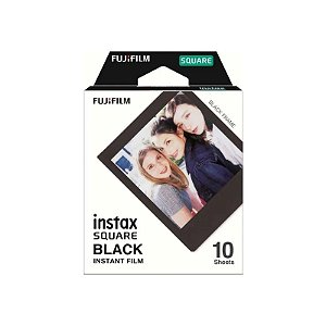 Papel Térmico Fujifilm Instax Quadrado Preto - (10 Folhas de Filme)