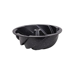 Forma Espiral Antiaderente para Bolo Bundt, 24X8,5cm, Preta