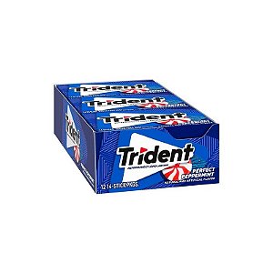 Caixa de Chicletes Trident Americano Perfect Peppermint Sem Açúcar 12X30G