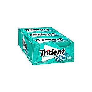 Chiclete Trident Americano Menta Doce Twist Sem Açúcar Caixa 12X30G