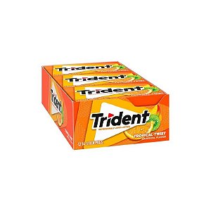 Chiclete Trident Americano Twist Tropical Sem Açúcar Caixa 12x30g