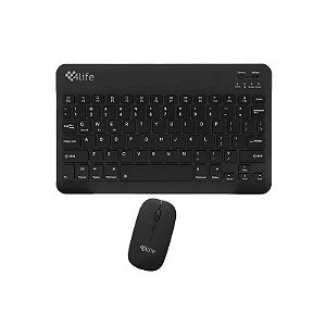 Kit de Teclado e Mouse Sem Fio 4LIFE FL030PK - Preto