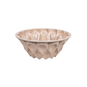 Forma Redonda Antiaderente Crown Bundt para Bolo, 24x10cm, Bege