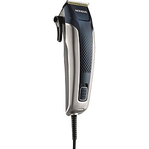 Cortador de Cabelo Mondial Titanium Power CR-09M 220V Cinza/Azul