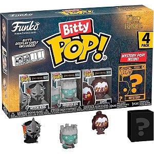 Conjunto de 4 Bonecos Funko Bitty POP! Witch / Dunharrow / Lurtz - O Senhor dos Anéis