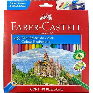 Lápis de Cor Super Soft Faber Castell - 120148EX (48 Cores) + Apontador