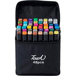 Kit de Marcadores Touch de Ponta Dupla - 48 Peças