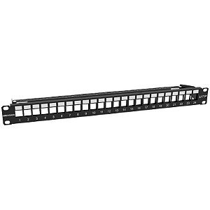 Painel de Conexão Hikvision DS-1CP0U24-1U Blank Patch Panel 24 Portas (caixa feia)