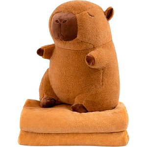Peluche de Capivara com Cobertor Interno