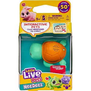 Moose de Pelúcia Sandee Needes Turtle Litle Live Pets - 26653