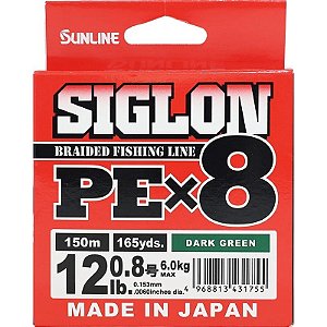 Linha Multifilamento Siglon Pex8 12lb 6kg 0.153mm 150m