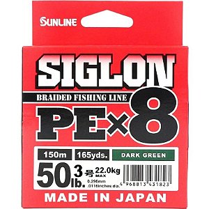Linha Multifilamento Siglon PEx8 50lb 22.0kg 0.296mm 150m