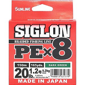 Linha Multifilamento Siglon PEx8 20lb 9,2kg 0,187mm 150m
