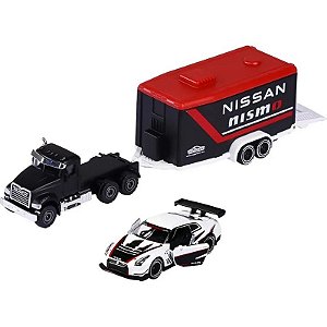 Jogo de Carrinhos Mack Granite + Nissan GT-R Nismo GT3 Racing Majorette - 85-0200-3001