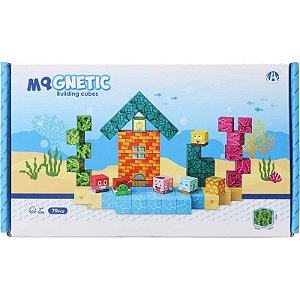 Jogo de Cubos de Construção Magnéticos Chuang Huang - CH1401 (79 peças)