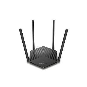 Roteador Wi-Fi Mercusys MR60X AX1500 3 Antenas Banda Dupla Wi-Fi 6 1201/300Mbps - Preto