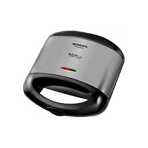 Sanduicheira Mondial Inox Grill Premium s-07 - 800W - 110V/60HZ - Preto e Prata