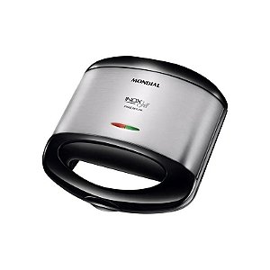 Sanduicheira Mondial s-07 Inox Grill Premium 800 W - Preto/Prata