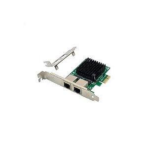 Placa PCI-E X1 Dupla RJ45 Gigabit Ethernet Nic 82571