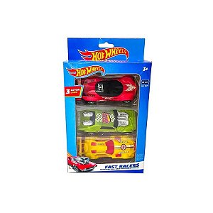 Kit de Veículo de Fricção Hot Wheels Pacote com 3 Peças Sortidas