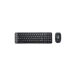 Teclado Logitech + Mouse Sem Fio USB Preto MK220 920-004430